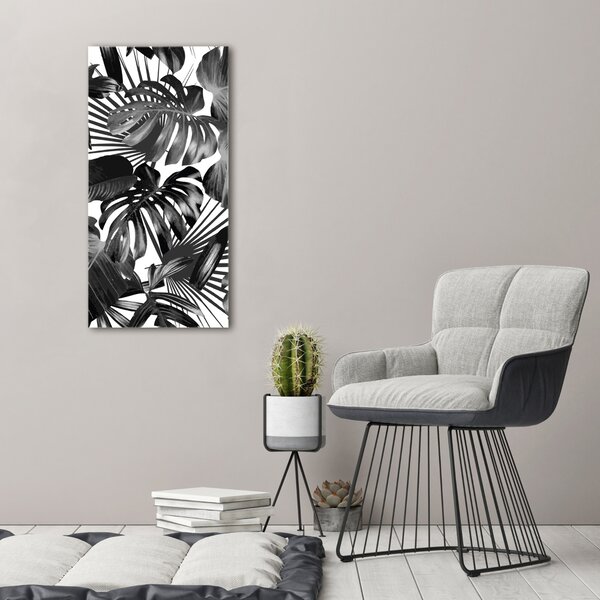 Tablou Printat Pe Sticlă frunze tropicale
