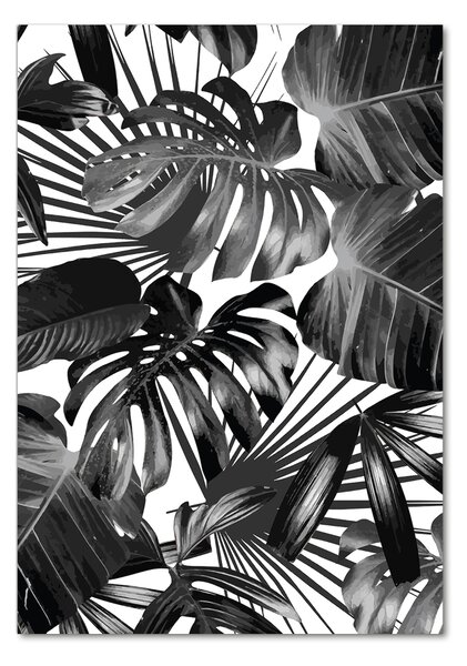 Tablou Printat Pe Sticlă frunze tropicale