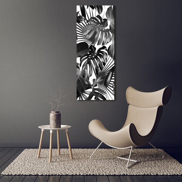 Tablou Printat Pe Sticlă frunze tropicale
