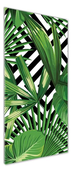 Tablou sticlă frunze tropicale