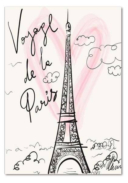 Tablou sticlă Turnul Eiffel din Paris