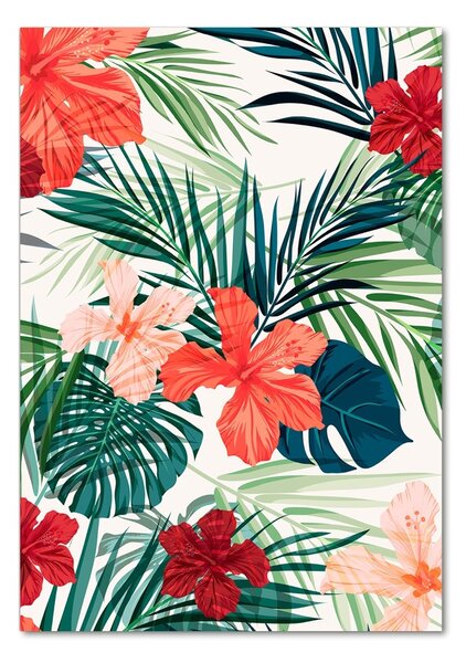 Tablou sticlă flori Hawaii