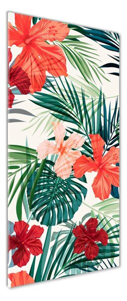 Tablou sticlă flori Hawaii