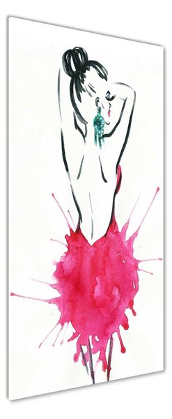 Tablou pe pe sticlă ilustrare de moda