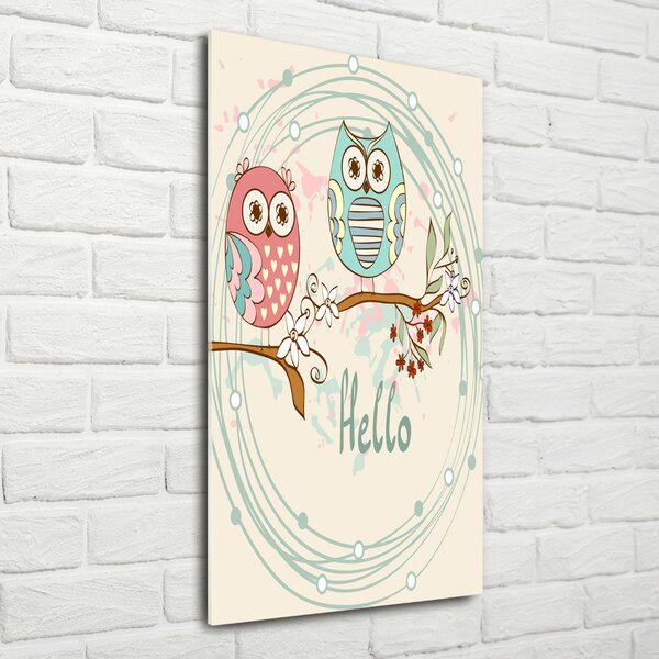 Tablou Printat Pe Sticlă Owls