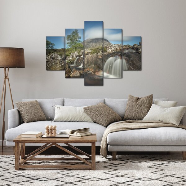 Tablou cu cascadele și munți (150x105 cm)