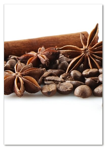 Tablou pe sticlă acrilică Boabe de cafea