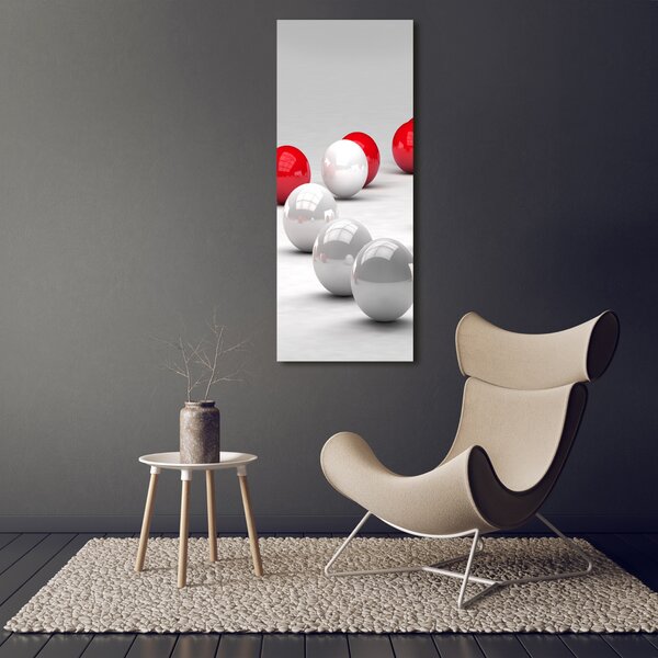 Tablou canvas Bilele alb-rosu