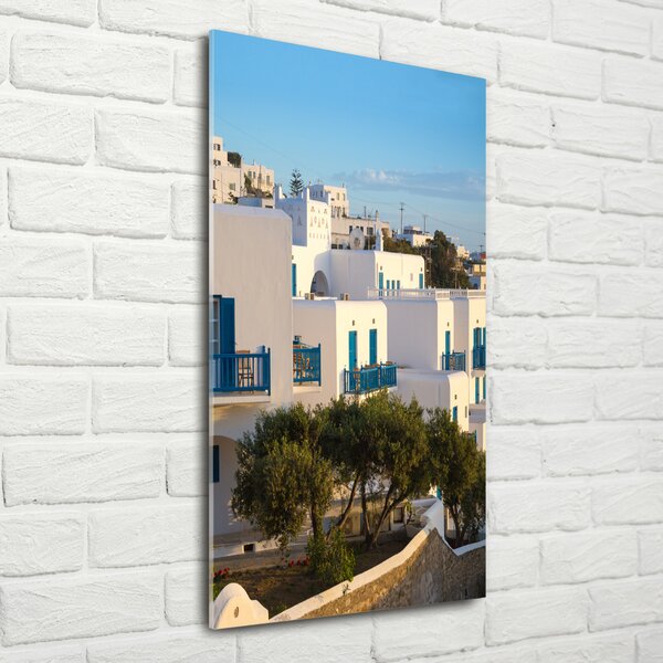 Tablou pe pe sticlă Mykonos Grecia
