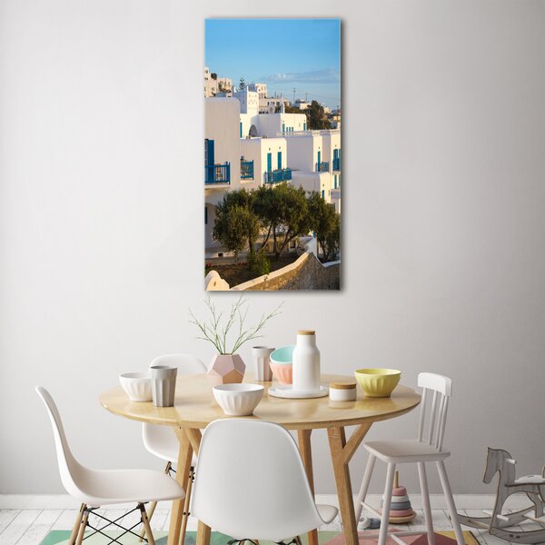 Tablou pe pe sticlă Mykonos Grecia