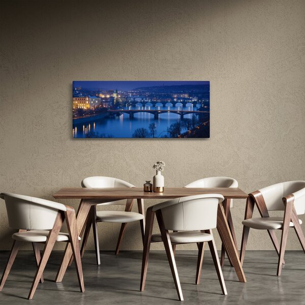 Tablou cu podurile din Praga (120x50 cm)