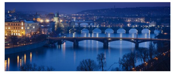 Tablou cu podurile din Praga (120x50 cm)