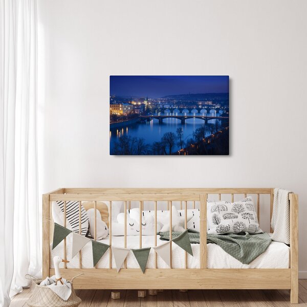 Tablou cu podurile din Praga (90x60 cm)