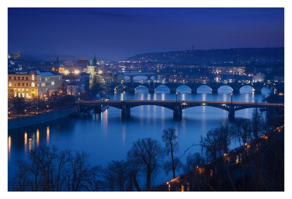 Tablou cu podurile din Praga (90x60 cm)