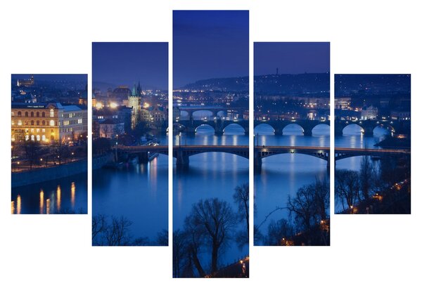 Tablou cu podurile din Praga (150x105 cm)