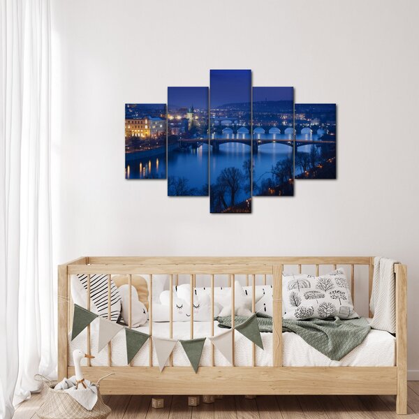 Tablou cu podurile din Praga (150x105 cm)