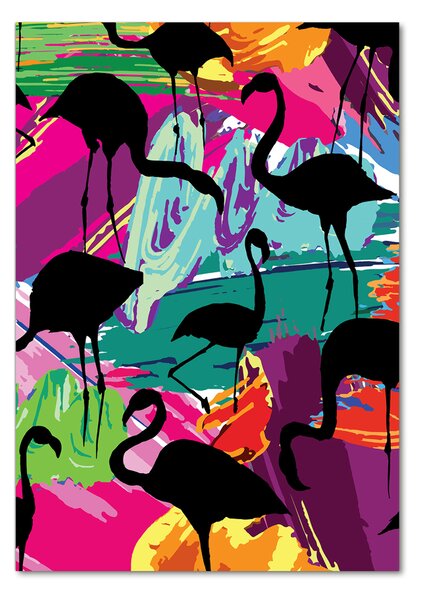 Fotografie imprimată pe sticlă Flamingos