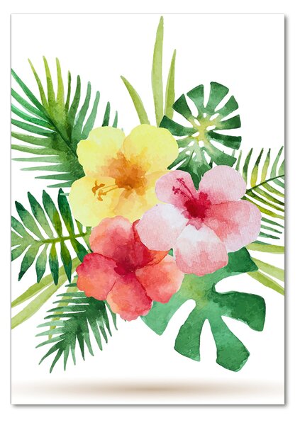 Fotografie imprimată pe sticlă flori Hawaii