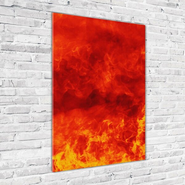 Tablou din Sticlă Flames