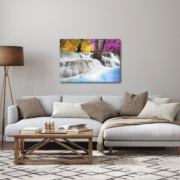 Tablou cu Erawan cascadă în pădure (70x50 cm)