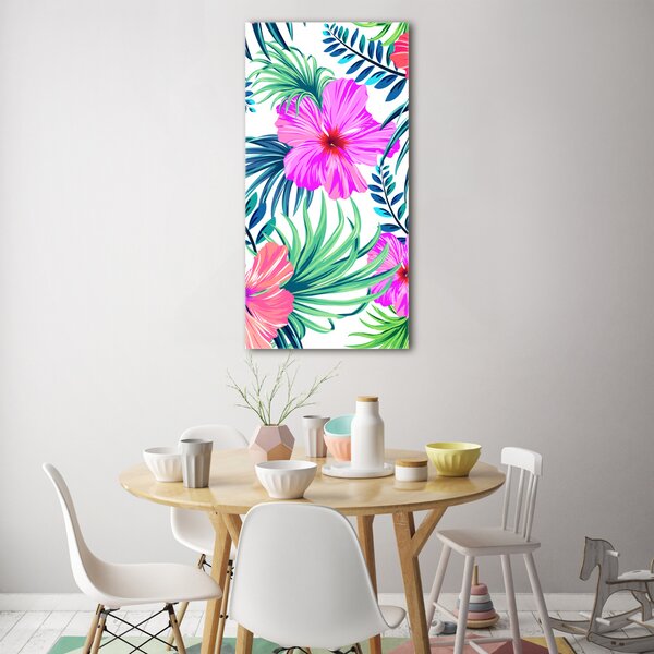 Tablou din Sticlă flori Hawaii