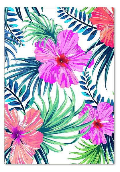 Tablou din Sticlă flori Hawaii