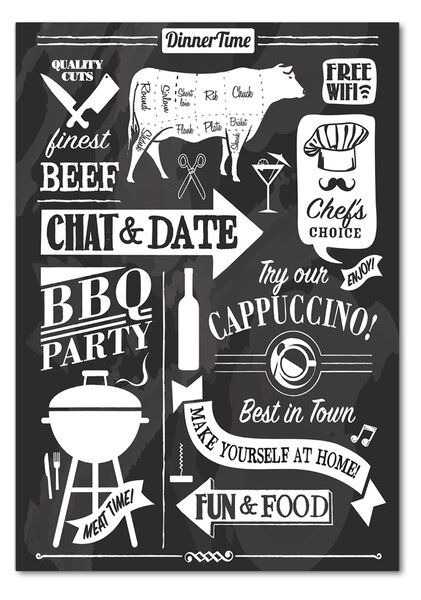 Tablou pe pe sticlă Restaurant