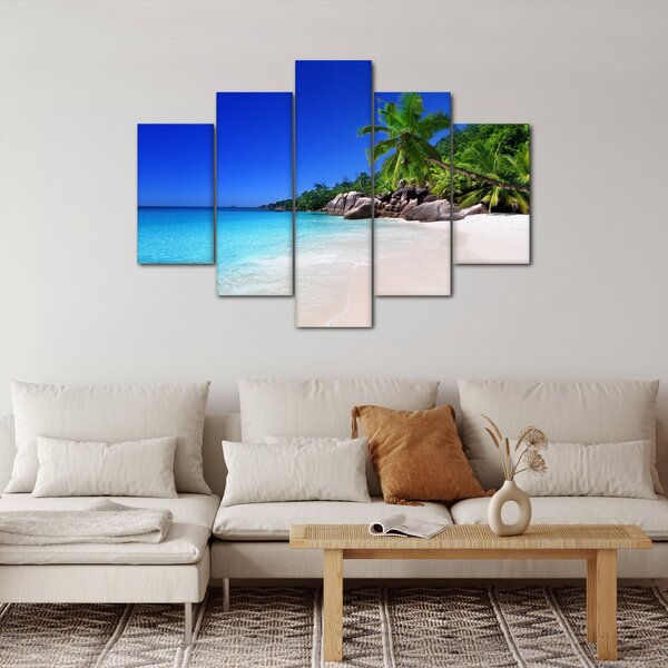 Tablou cu plaja pe insula Praslin (150x105 cm)