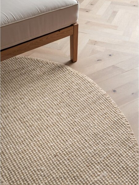 Covor crem rotund din iută ø 160 cm Bouclé Jaipur – Hanse Home