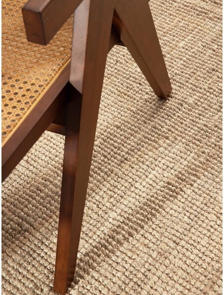 Covor crem rotund din iută ø 160 cm Bouclé Jaipur – Hanse Home