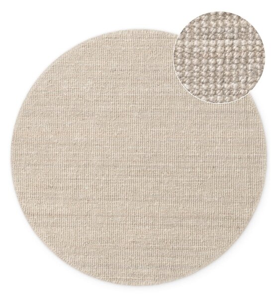 Covor crem rotund din iută ø 160 cm Bouclé Jaipur – Hanse Home