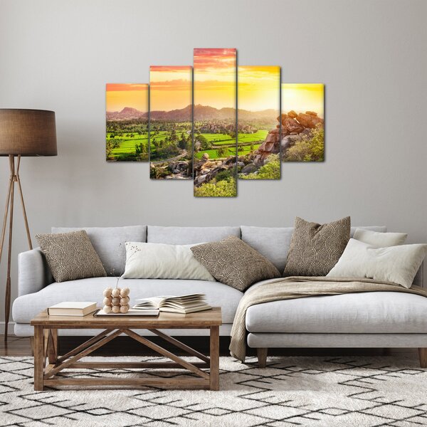 Tablou cu valea Hampi în India (150x105 cm)