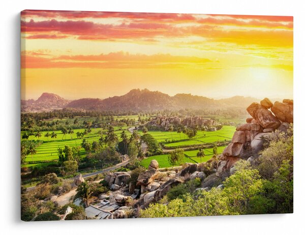 Tablou cu valea Hampi în India (70x50 cm)