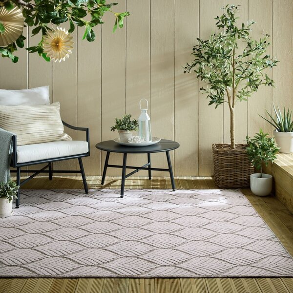 Covor pentru exterior și interior fildeș 80x150 cm Elm Leaf – Flair Rugs