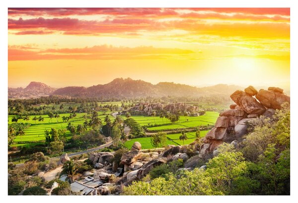 Tablou cu valea Hampi în India (90x60 cm)
