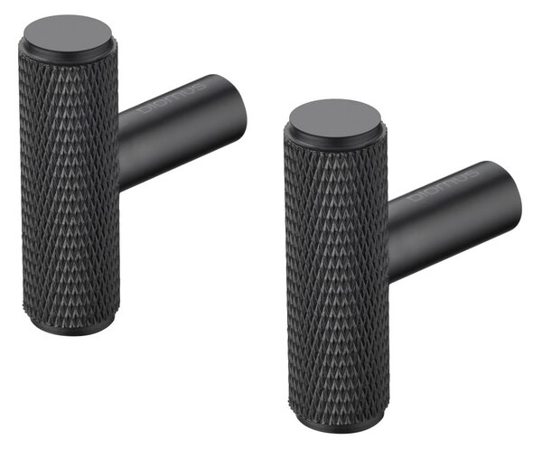 Cârlige negre 2 buc. de montat pe perete din metal Rof – Blomus