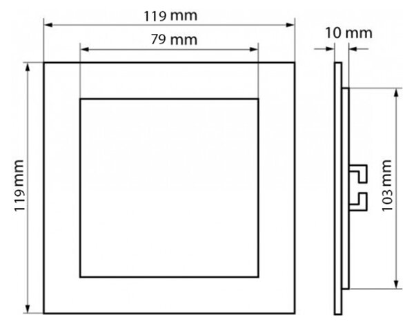 SAPHO - Spot LED START, 6W, 230V, 120x120mm, alb-lumină, 430lm, argintiu, LDD464