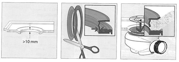 Polysan Sifon pentru cădiță de duș Low Polysan, diametru deschidere 90 mm, DN40, capac alb, 1716W