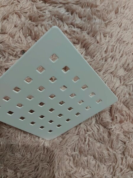 Erga Erga, capac metalic pentru cădiță de duș 12,5x12,5cm, alb mat, ERG-V06-SMC-C01-WH
