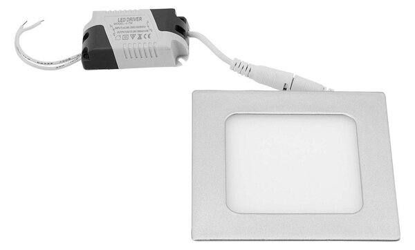 SAPHO - Spot LED START, 6W, 230V, 120x120mm, alb-lumină, 430lm, argintiu, LDD464