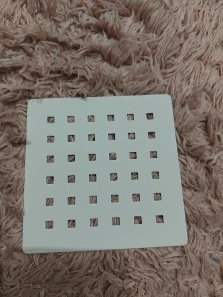 Erga Erga, capac metalic pentru cădiță de duș 12,5x12,5cm, alb mat, ERG-V06-SMC-C01-WH