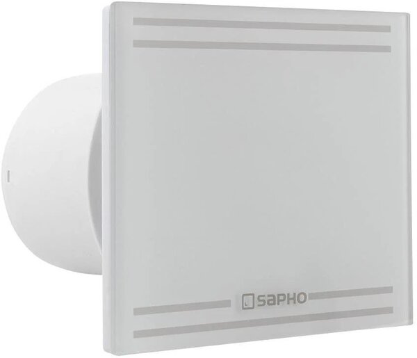 Sapho Glass, ventilator axial de baie cu temporizator, conductă de 100 mm, GS102