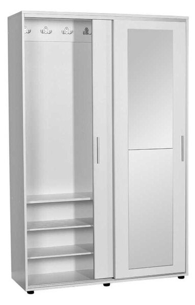 Dulap cu uși culisante Primrose (alb) (cu oglindă). 1109414