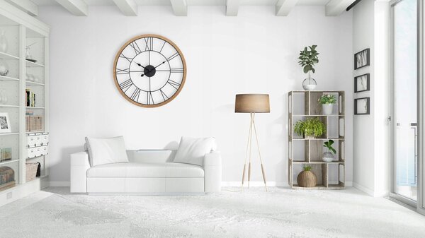 Rea Tutumi, ceas de perete 60cm, LOFT CLOCK MDF, maro-negru, MC70898