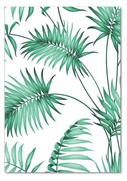 Fotografie imprimată pe sticlă frunze tropicale