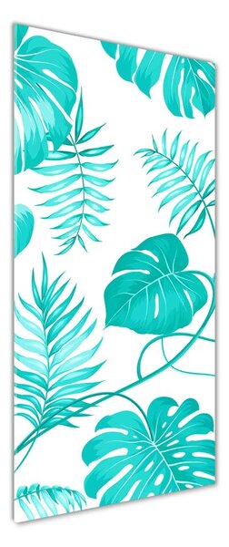 Tablou sticlă frunze tropicale