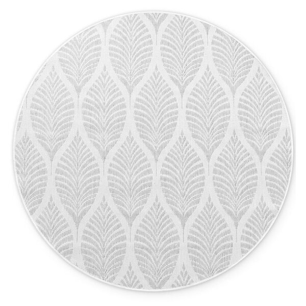 Covor pentru exterior și interior gri/fildeș rotund ø 160 cm Duet Liora – NORTHRUGS