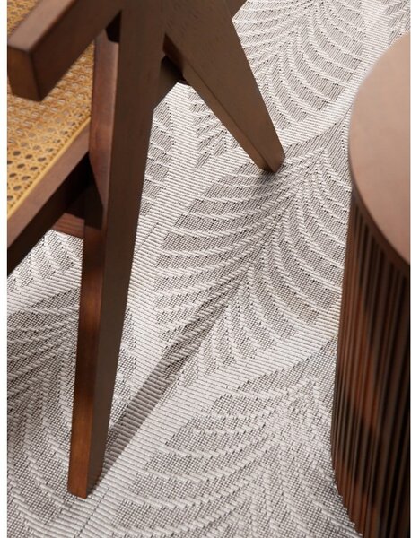 Covor pentru exterior și interior gri/fildeș rotund ø 160 cm Duet Liora – NORTHRUGS