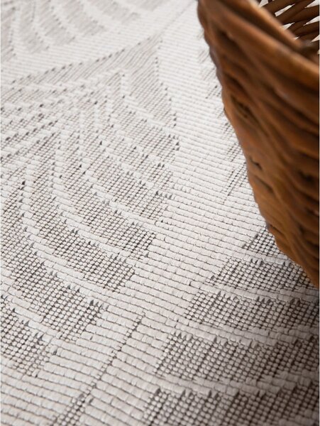 Covor pentru exterior și interior gri/fildeș rotund ø 160 cm Duet Liora – NORTHRUGS