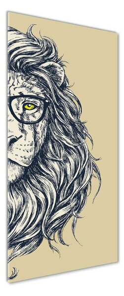 Tablou sticlă Hipsterski leu